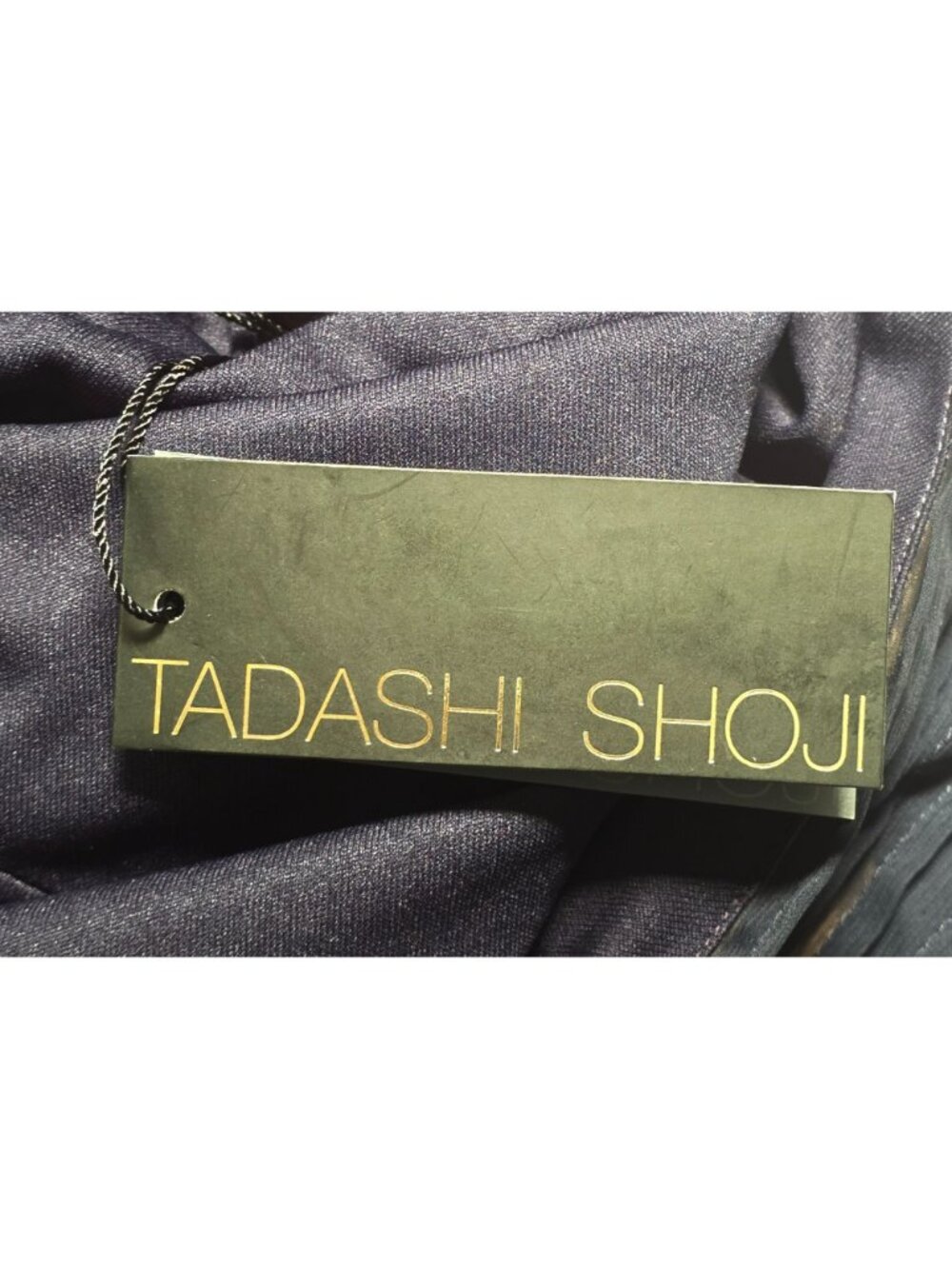NWT Women's - Tadashi Shoji Navy Blue One Shoulder Formal Dress, Size 10 - Picture 7 of 11
